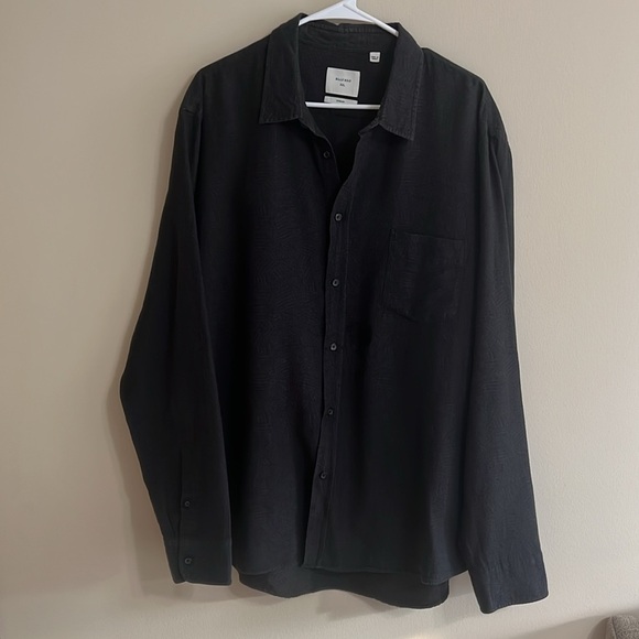 Billy Reid Black Brown Printed Button Down Long Sleeve Shirt - Picture 1 of 7